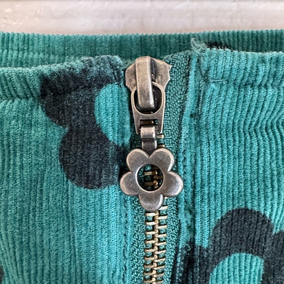 Afends Green Flowers Corduroy Mini Skirt US 10 AU 14 - Picture 8 of 9
